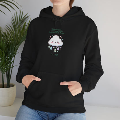 Personalized Cute Kawaii Cloud Hooded Sweatshirt