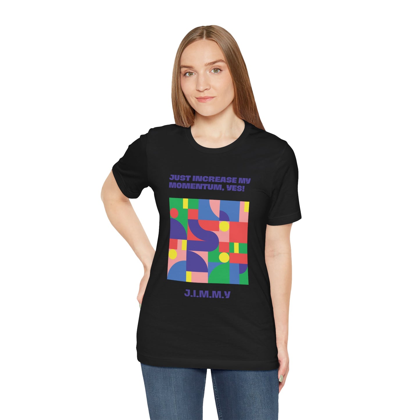 Personalized Momentum Graphic Colorful Geometric Design Tee