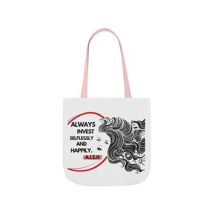 Personalized Initial Quote Inspirational Girl Canvas Tote Custom Name