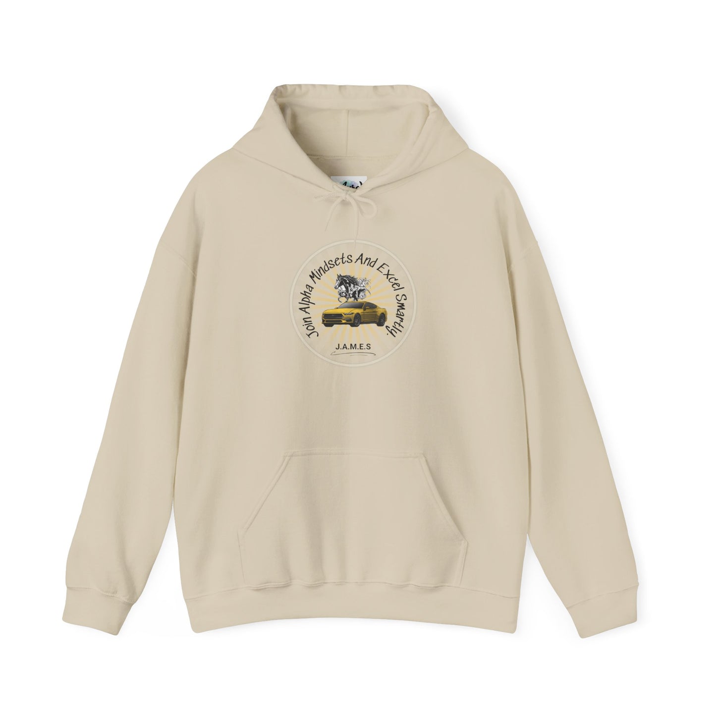 Personalized Car with Horse Hooded Sweatshirt