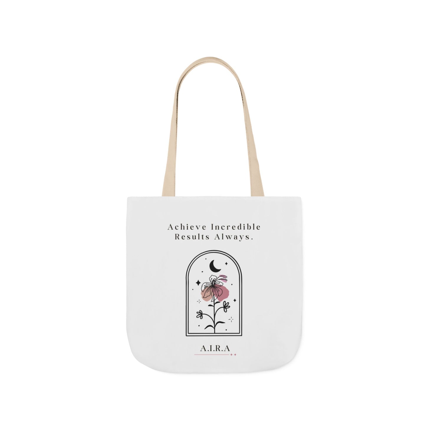 Personalized Initial Quote Floral Moon Canvas Tote Custom Name