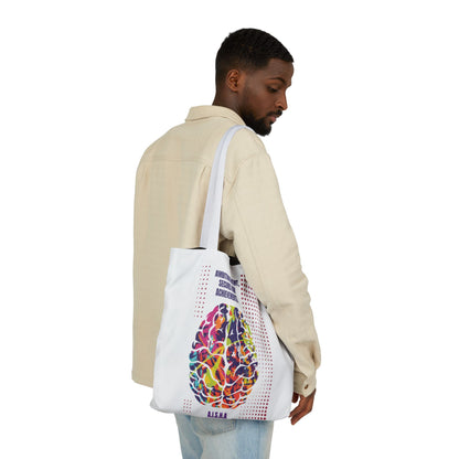 Personalized Initial Quote Brain Canvas Tote Custom Name