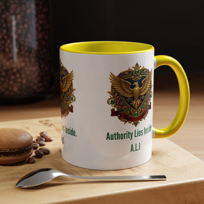 Personalized Initial Eagle Accent Coffee Mug