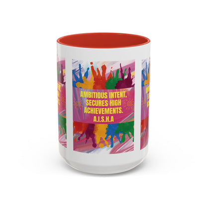 Personalized Initial Colorful Paint Accent Coffee Mug