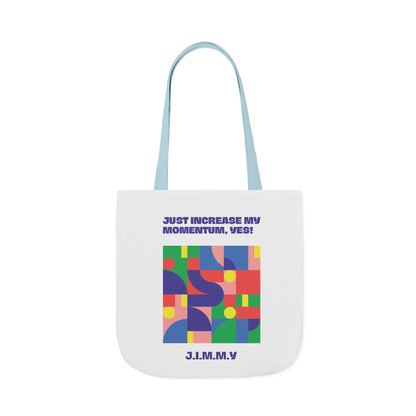 Personalized Initial Quote Colorful Momentum Canvas Tote Custom Name