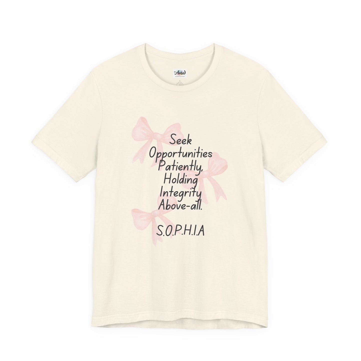 Personalized Pink Bow Graphic Tee