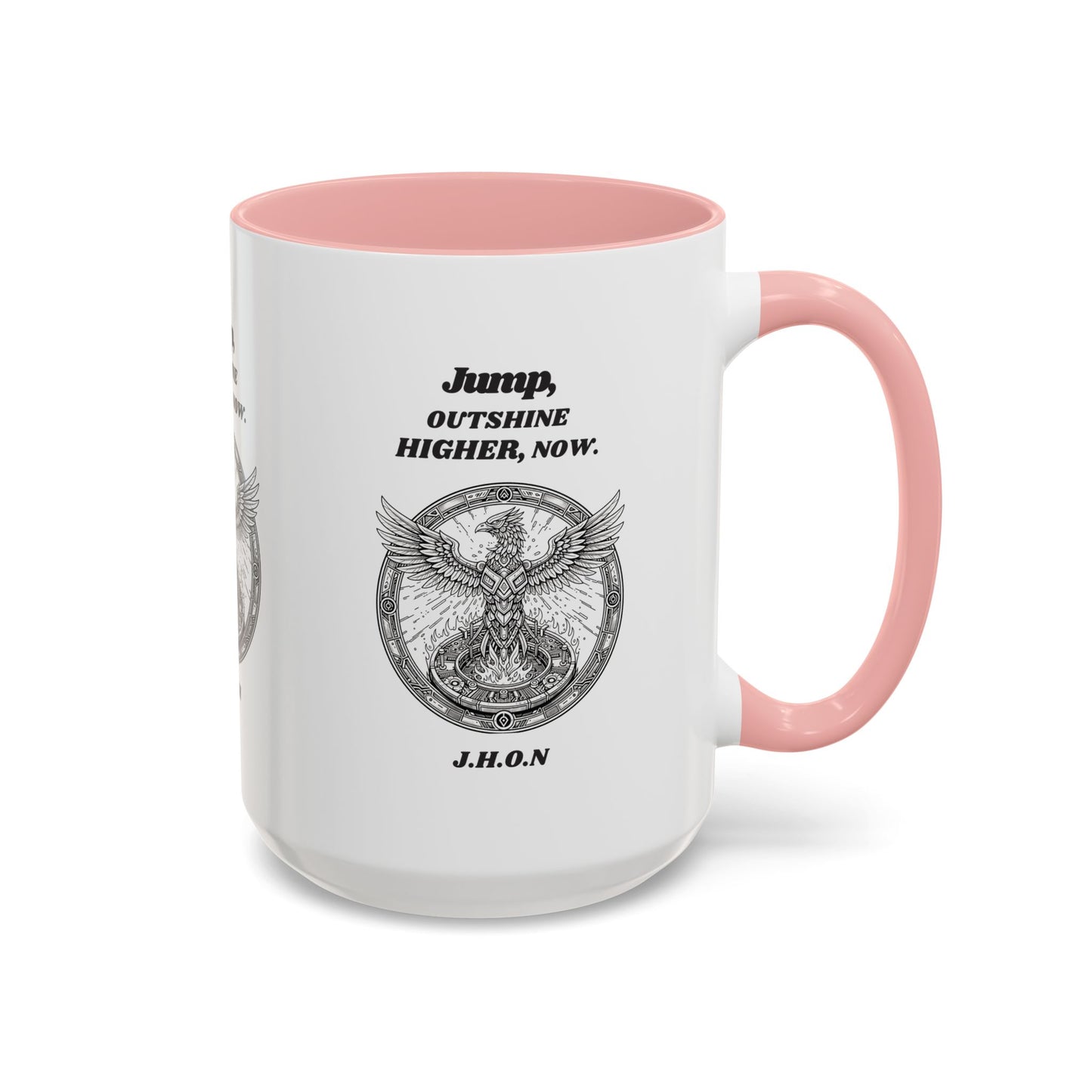 Personalized Eagle Circle Accent Coffee Mug