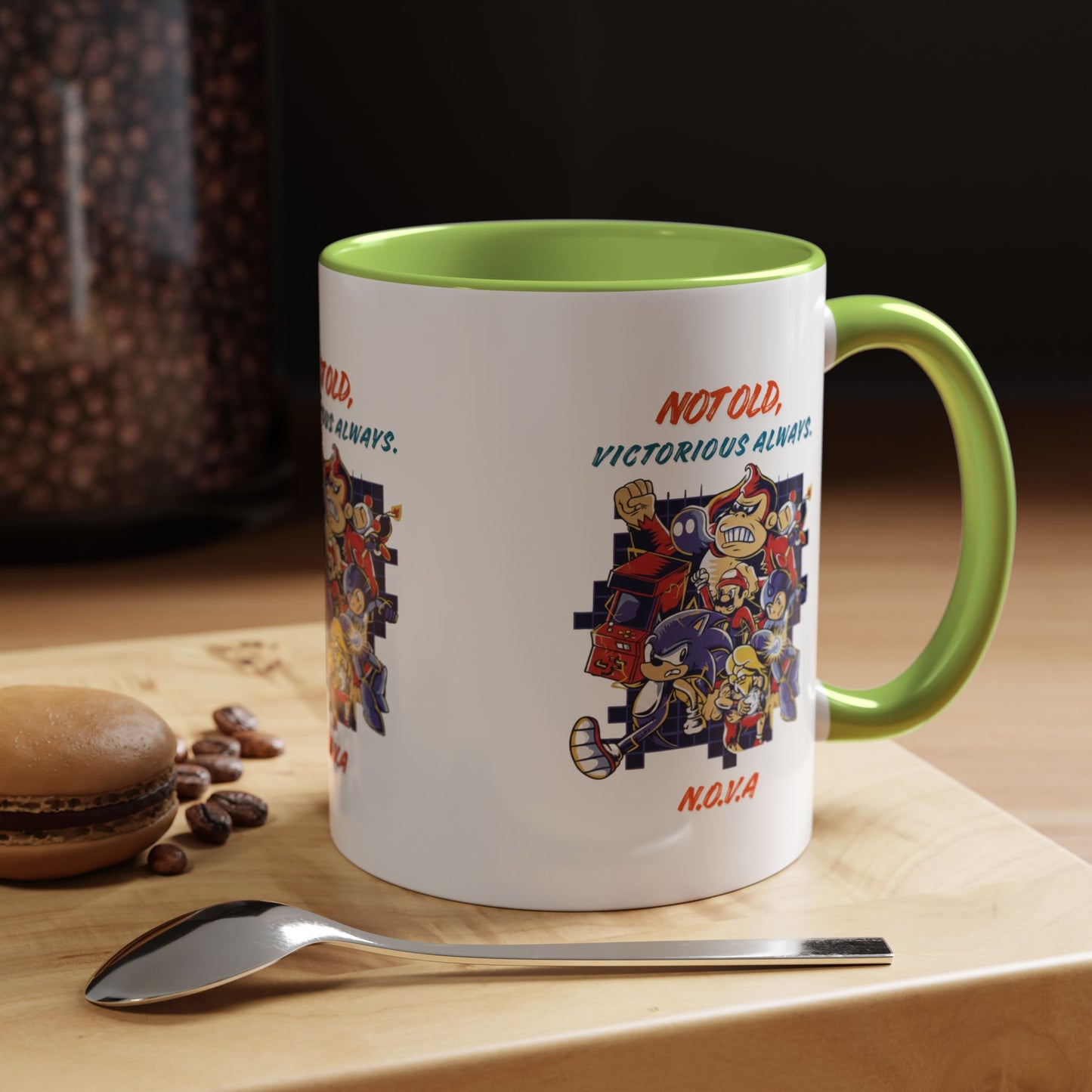 Personalized Victory Cartoon Accent Coffee Mug
