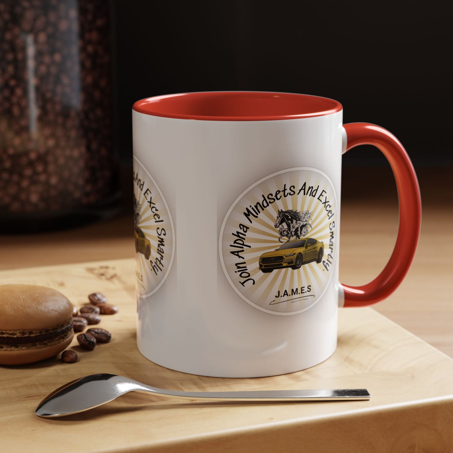 Personalized Car with Horse Accent Coffee Mug