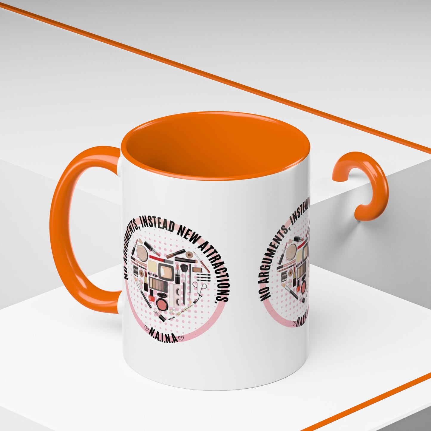 Personalized Cosmetic Heart Accent Coffee Mug