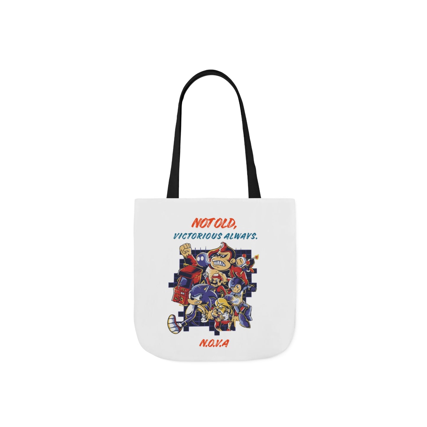 Personalized Initial Quote Cartoon Canvas Tote Custom Name