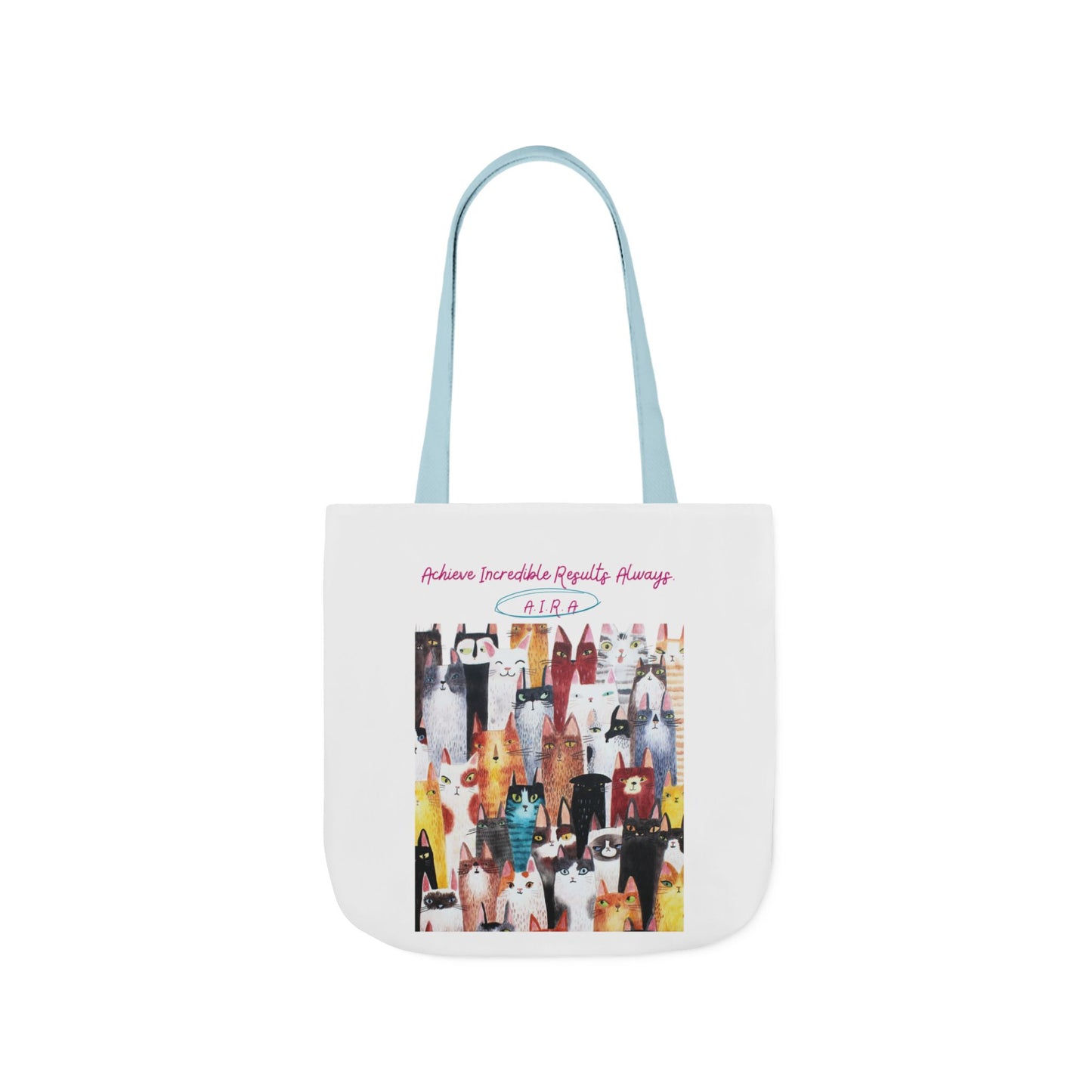Personalized Initial Quote Cat Collage Canvas Tote Custom Name