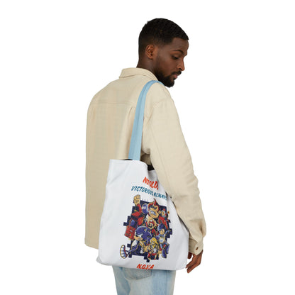 Personalized Initial Quote Cartoon Canvas Tote Custom Name