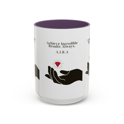 Personalized Initial Hand and Gem Accent Coffee Mug