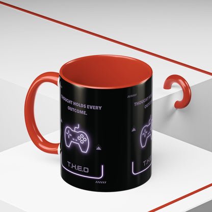 Personalized Initial Game Controller Accent Coffee Mug