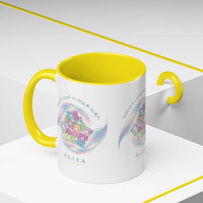 Personalized Initial Cloud Collage Accent Coffee Mug