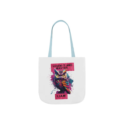Personalized Initial Quote Owl Canvas Tote Custom Name