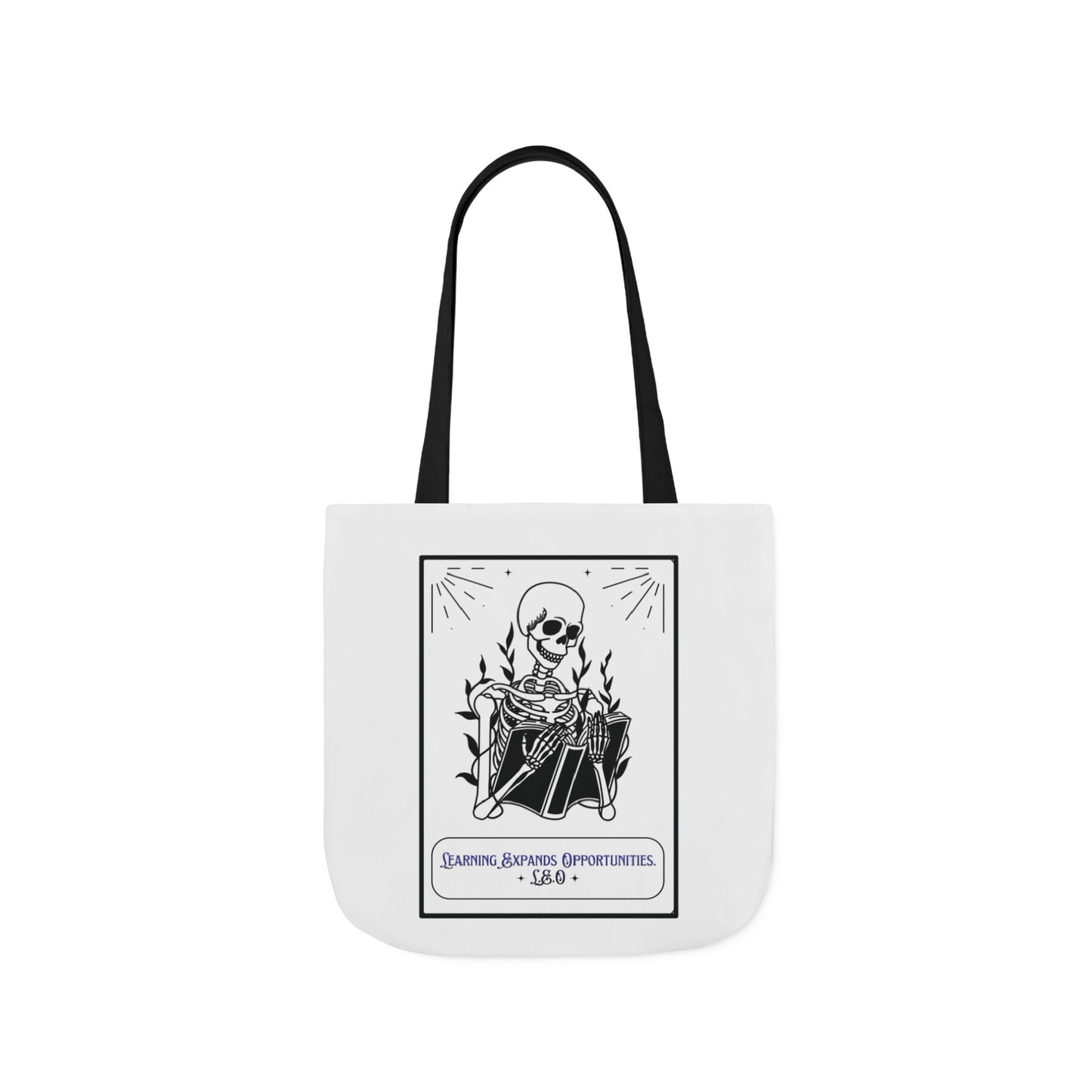 Personalized Initial Quote Skeleton Canvas Tote Custom Name