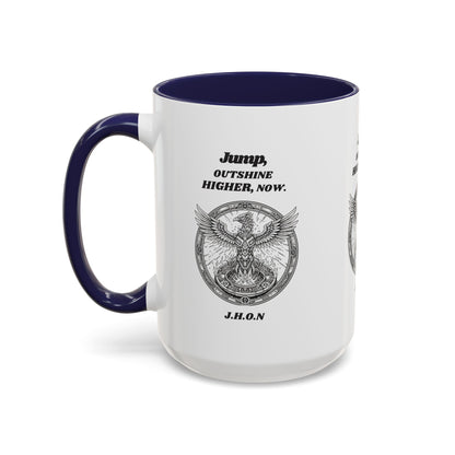 Personalized Eagle Circle Accent Coffee Mug