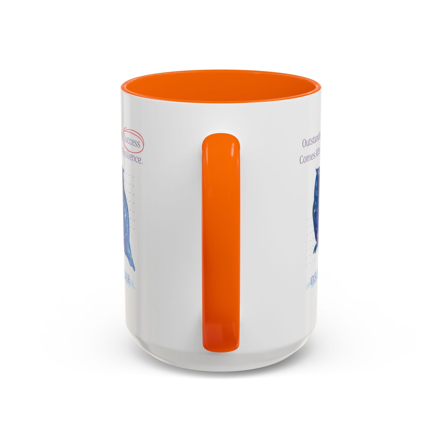 Personalized Initial Galaxy Owl Accent Coffee Mug