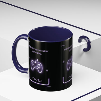 Personalized Initial Game Controller Accent Coffee Mug