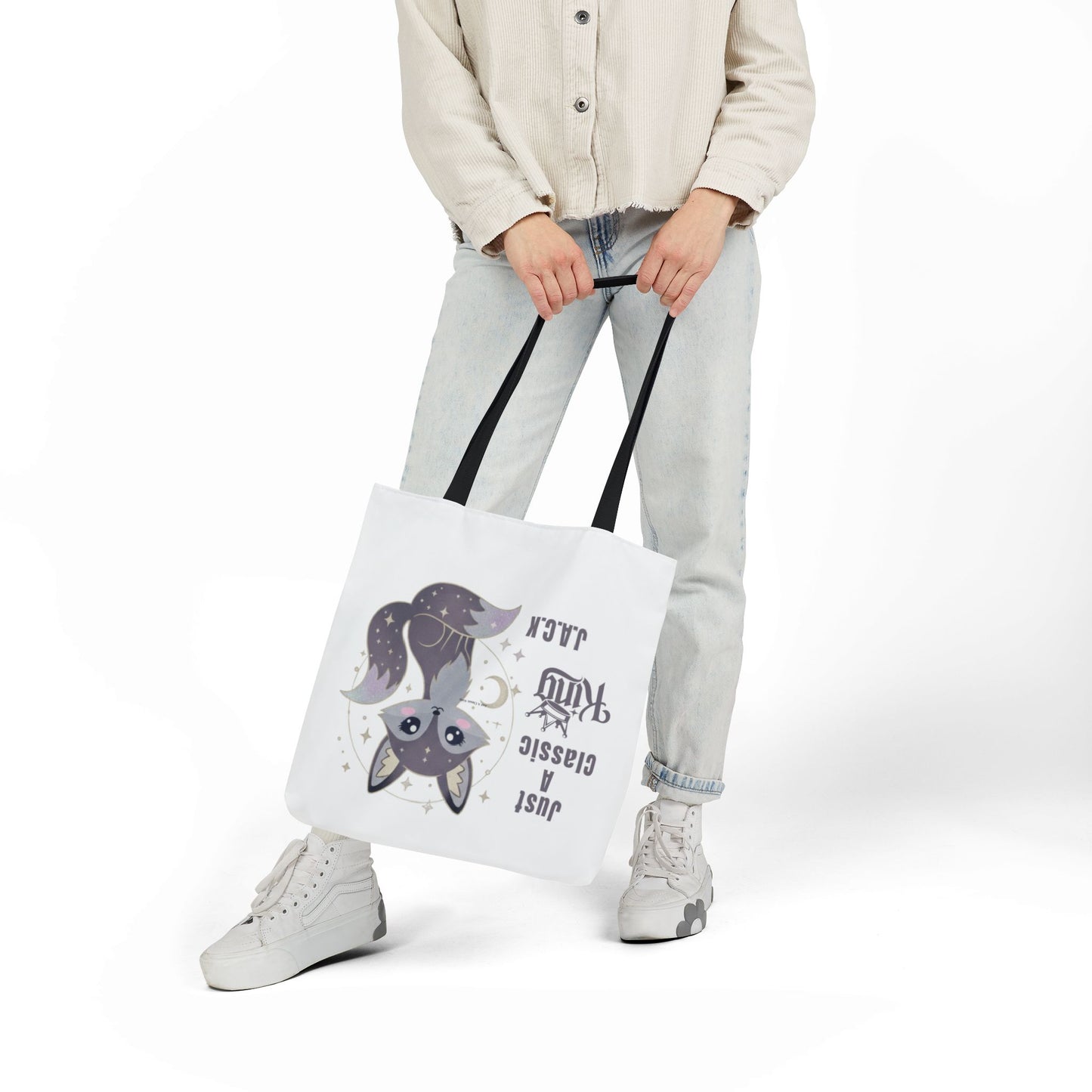 Personalized Initial Quote Fox King Canvas Tote Custom Name