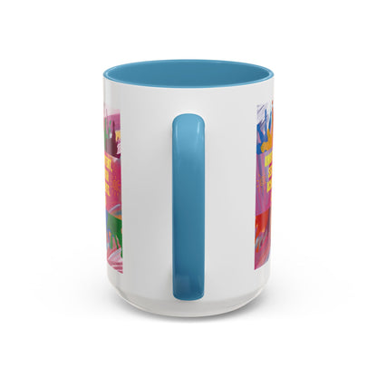 Personalized Initial Colorful Paint Accent Coffee Mug