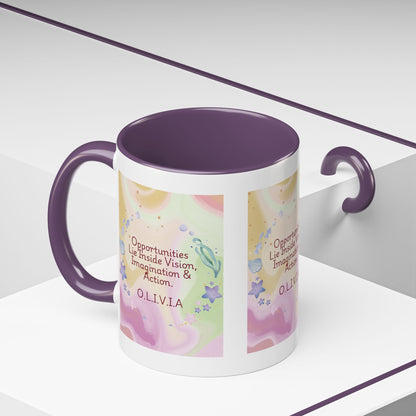Personalized Ocean Theme Accent Coffee Mug