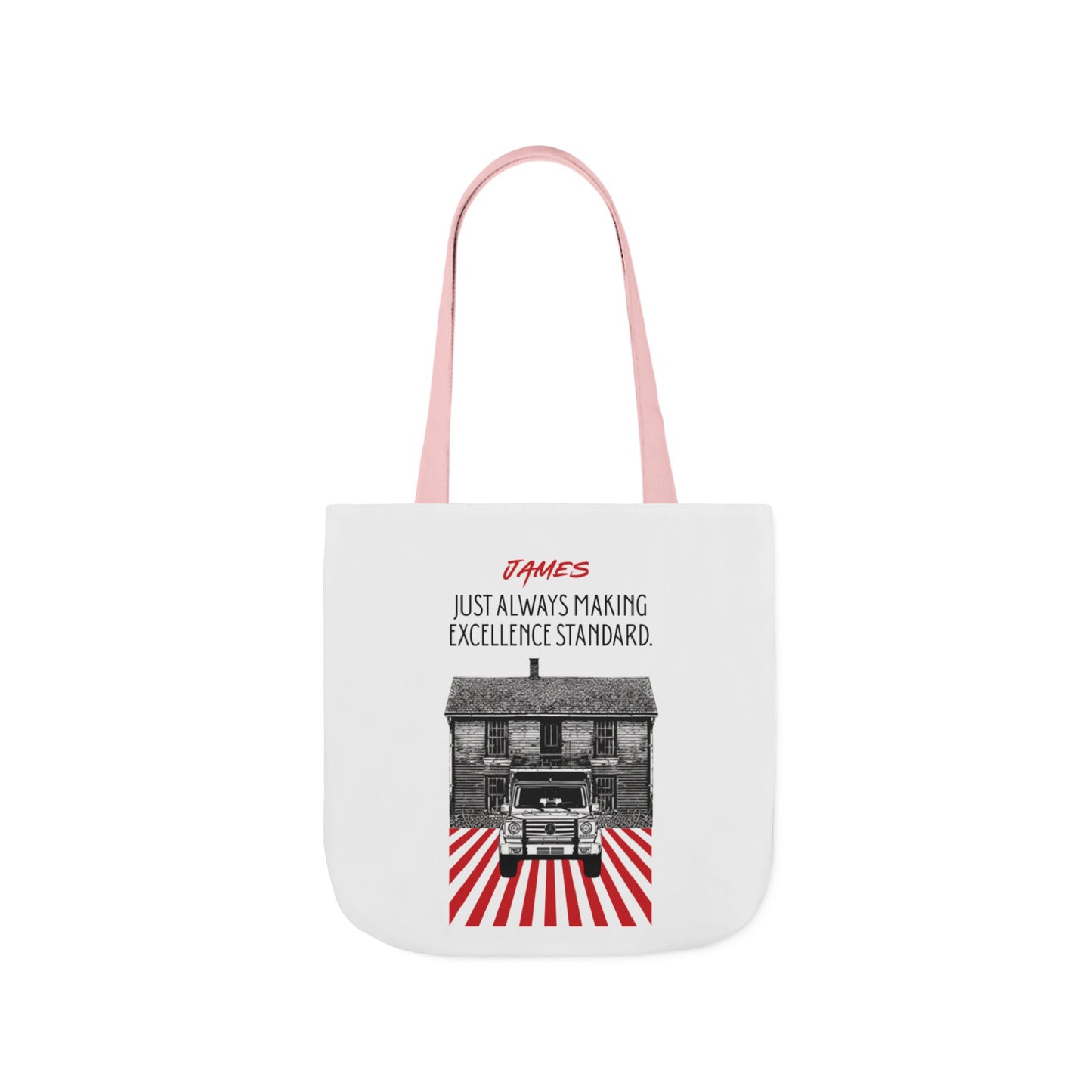 Personalized Initial Quote Vintage Car Canvas Tote Custom Name