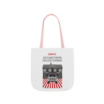 Personalized Initial Quote Vintage Car Canvas Tote Custom Name