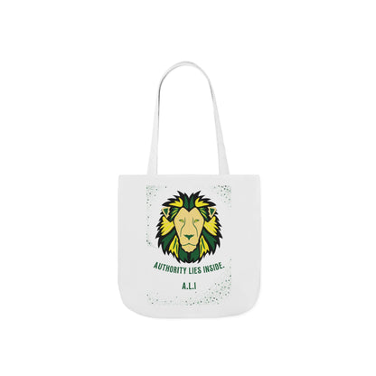 Personalized Initial Quote Lion Canvas Tote Custom Name