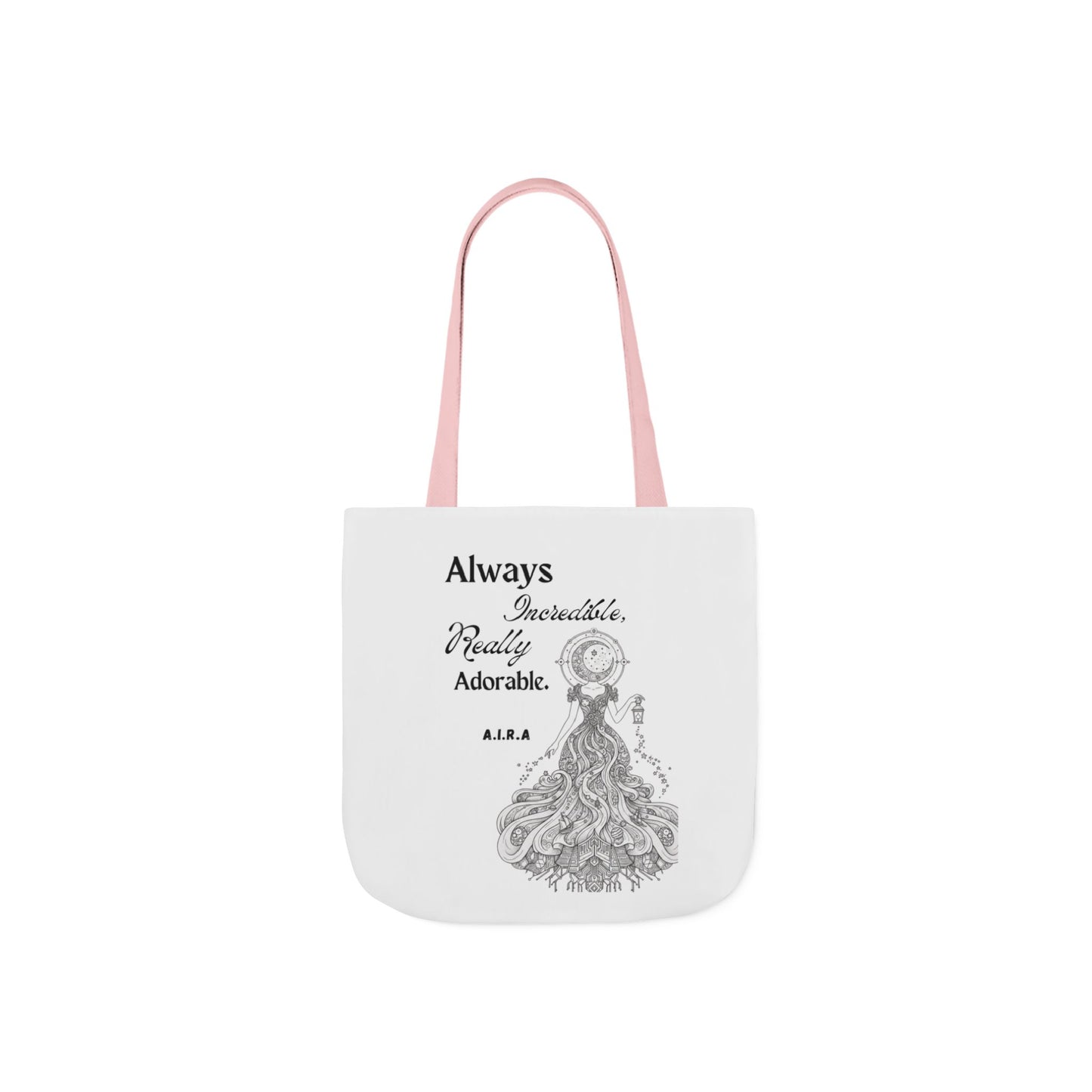 Personalized Initial Quote Light Girl Canvas Tote Custom Name
