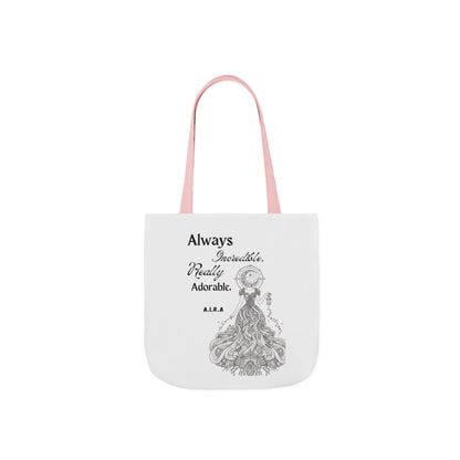 Personalized Initial Quote Light Girl Canvas Tote Custom Name