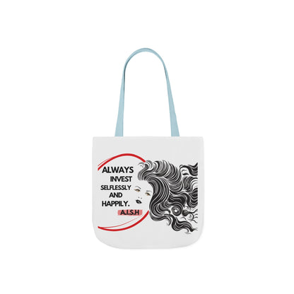 Personalized Initial Quote Inspirational Girl Canvas Tote Custom Name