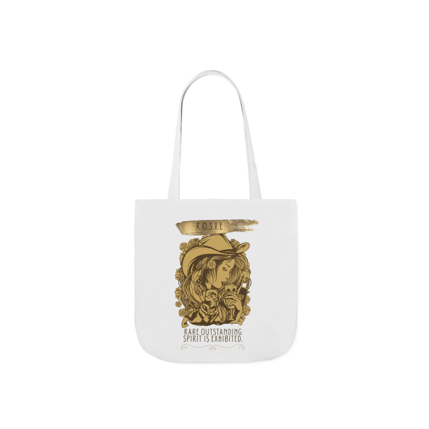 Personalized Initial Quote Golden Girl Canvas Tote Custom Name