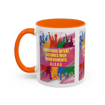 Personalized Initial Colorful Paint Accent Coffee Mug