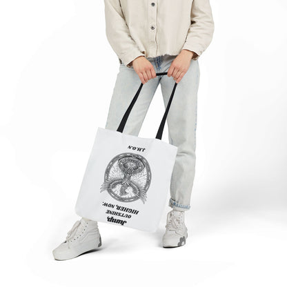 Personalized Initial Quote Circled Eagle Canvas Tote Custom Name