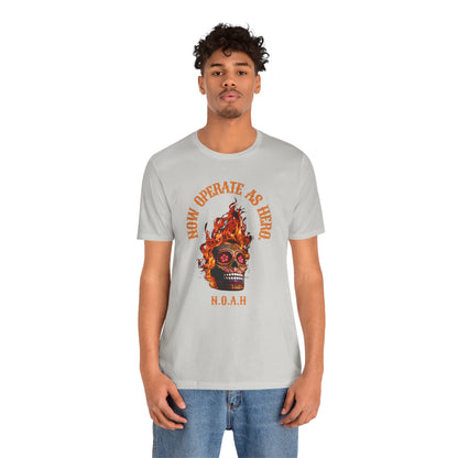 Personalized Fiery Skull Graphic Tee
