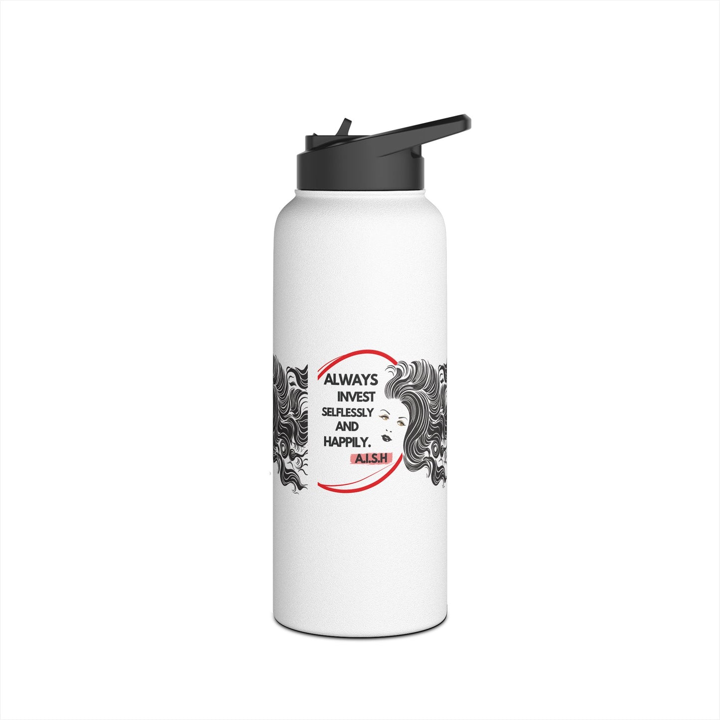 Personalized Initial Quote Inspirational Girl Stainless Steel Water Bottle