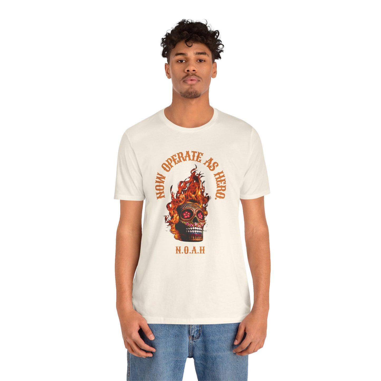 Personalized Fiery Skull Graphic Tee