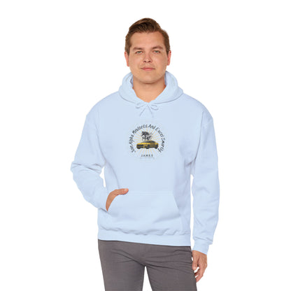 Personalized Car with Horse Hooded Sweatshirt