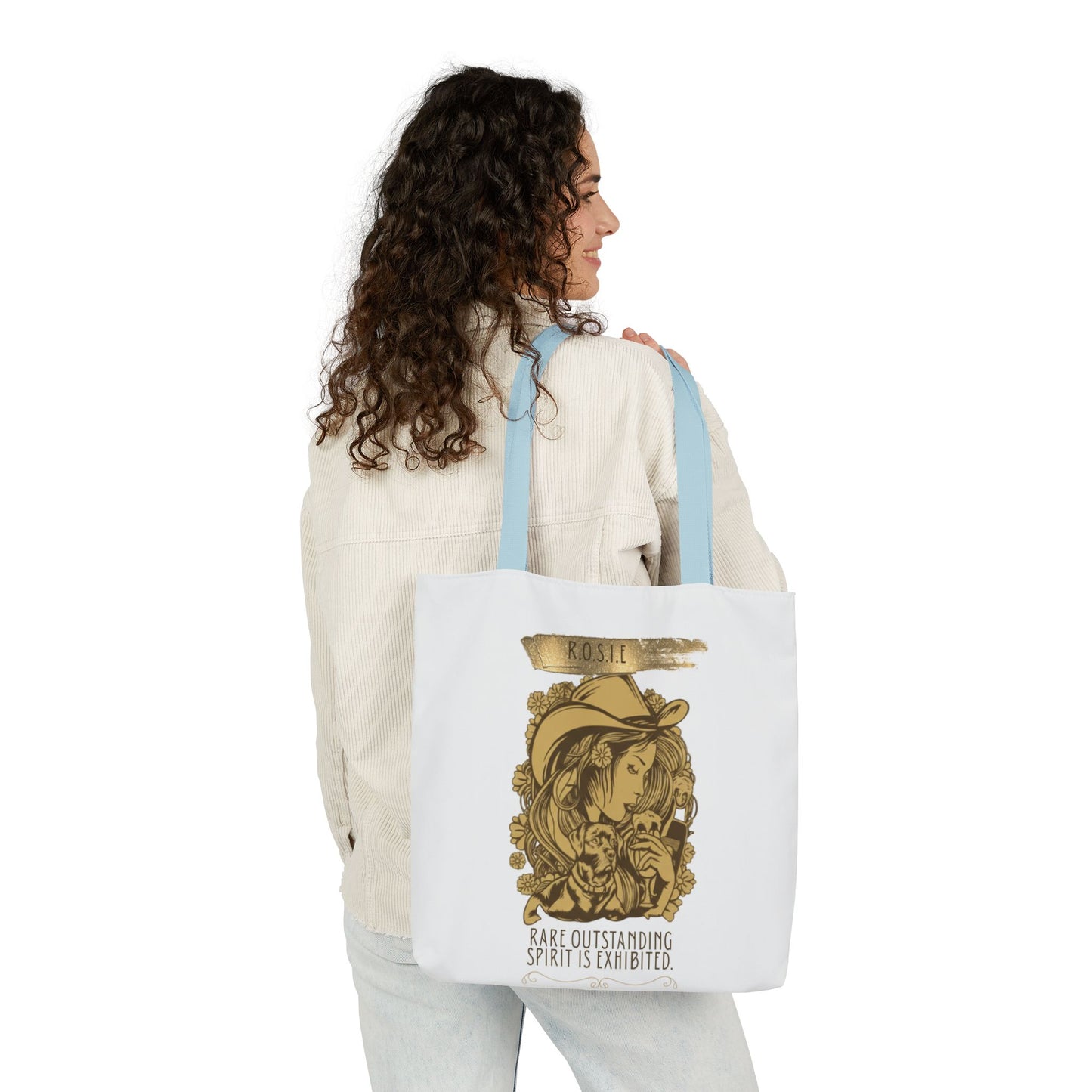 Personalized Initial Quote Golden Girl Canvas Tote Custom Name