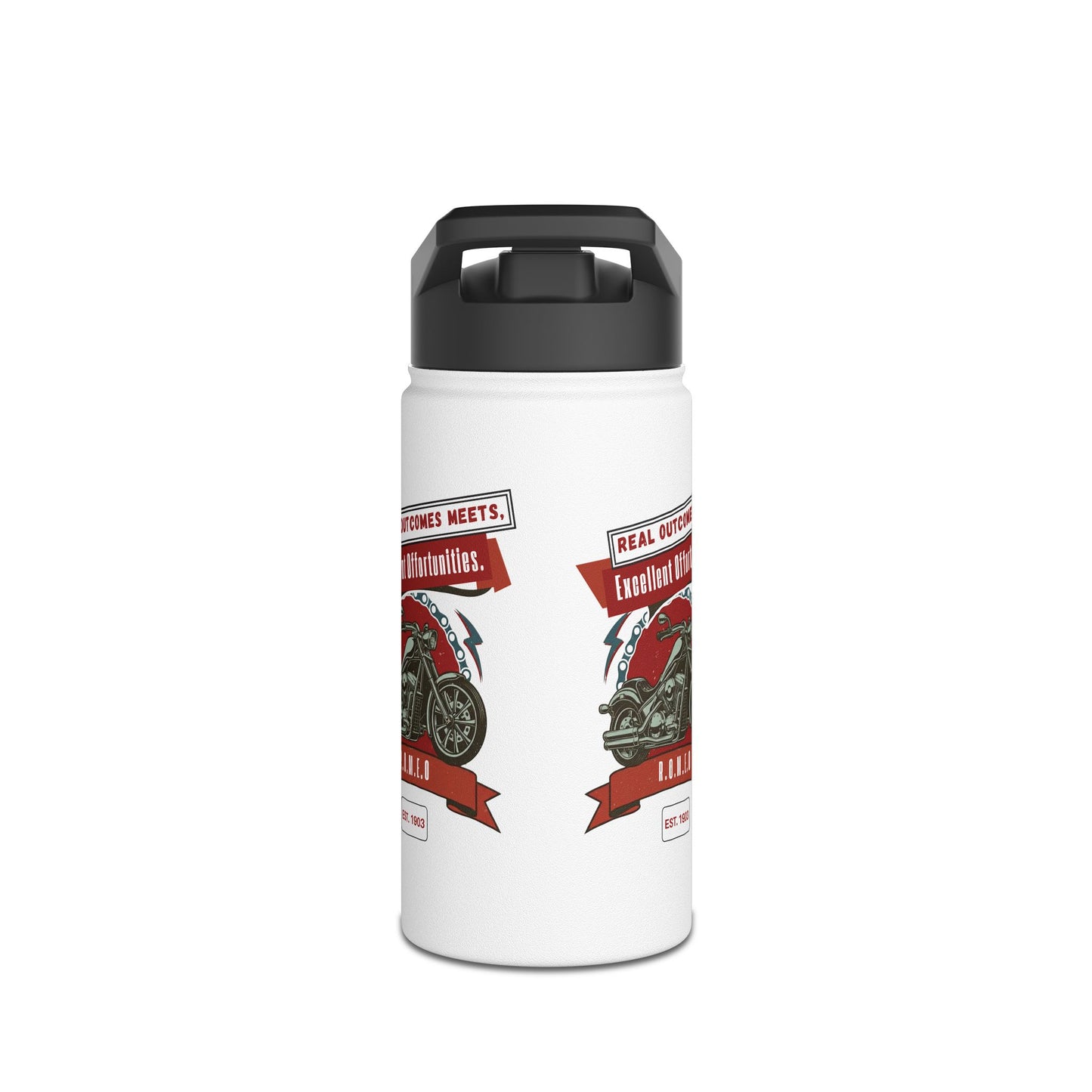 Personalized Initial Quote Motorcycle Stainless Steel Water Bottle