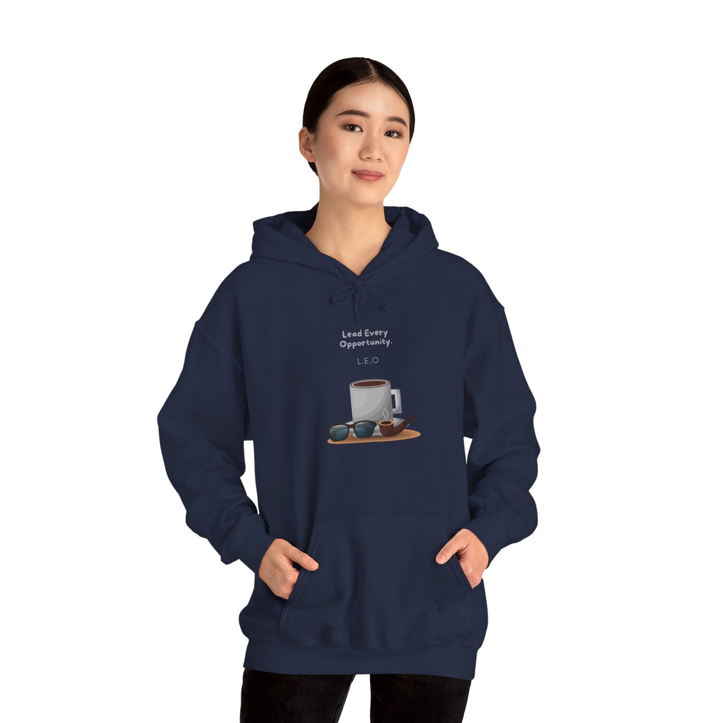 Personalized Coffee and Sunglasses Hooded Sweatshirt
