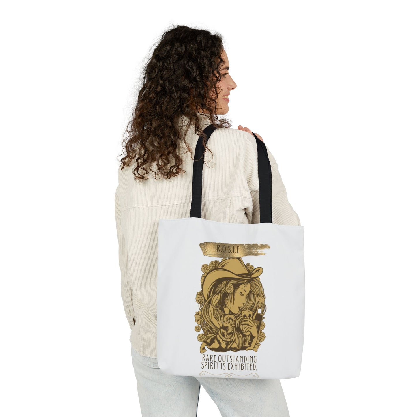 Personalized Initial Quote Golden Girl Canvas Tote Custom Name