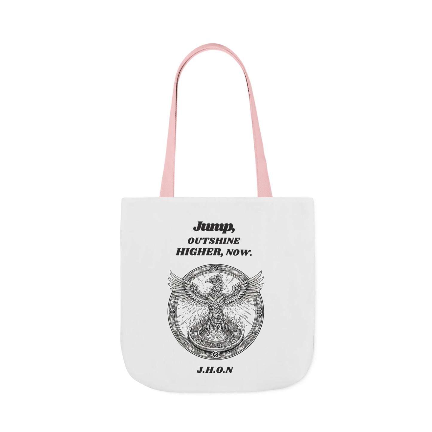 Personalized Initial Quote Circled Eagle Canvas Tote Custom Name