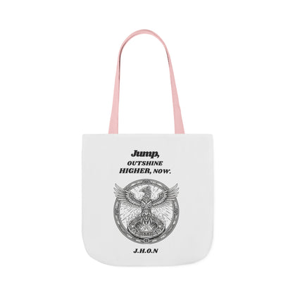 Personalized Initial Quote Circled Eagle Canvas Tote Custom Name