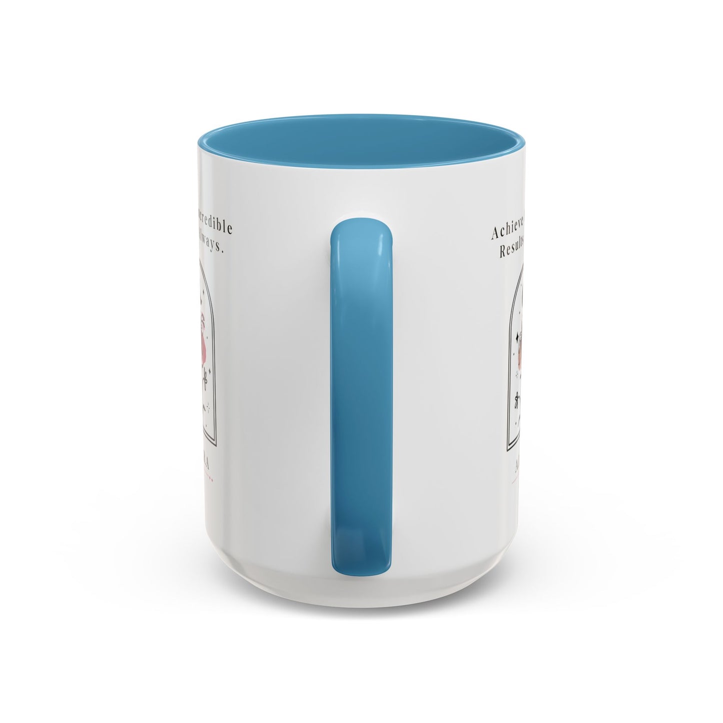 Personalized Initial Floral Moon Accent Coffee Mug