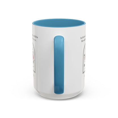 Personalized Initial Floral Moon Accent Coffee Mug