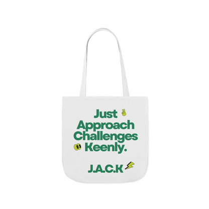 Personalized Initial Quote Simple Message Canvas Tote Custom Name